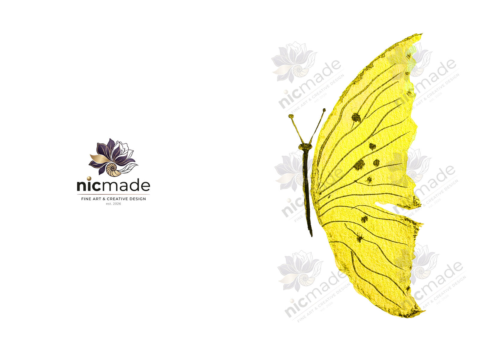 NIC-KLA 02 Schmetterling gelb